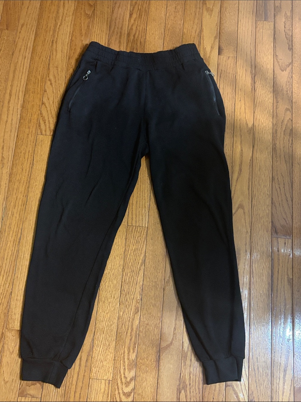 Thrill Black Zipper-Detail Joggers